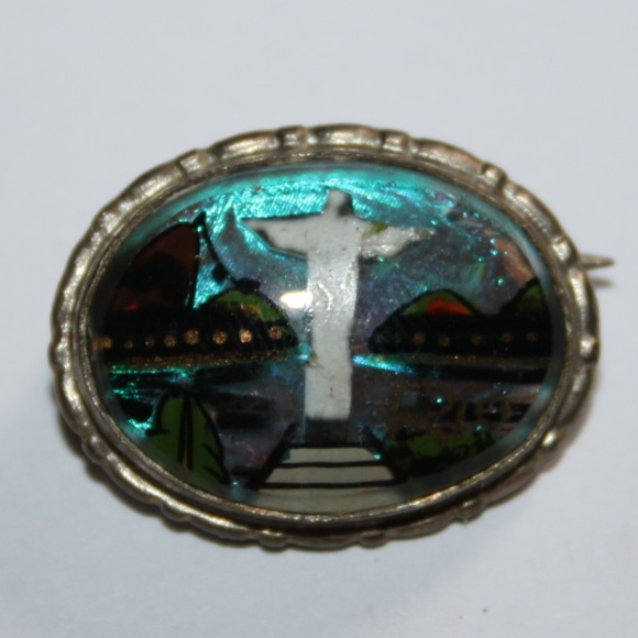 Vintage Jewelry - Vnt Alfano Christ the Redeemer Pin